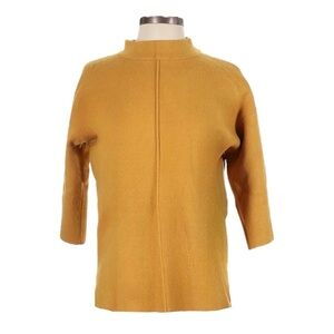 Rachel Zoe Oversized Fall Mock Neck Sweater Size S Comfy Mustard Orange